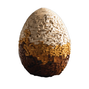 Chocolate Lego Egg Vinyl Car Decal Sticker – Waterproof & UV-Resistant 8"