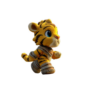 Cute Tiger Hero Vinyl Car Decal Sticker – Waterproof & UV-Resistant 8"