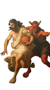 Basketball Jesus Portrait Vinyl Car Decal Sticker – Waterproof & UV-Resistant 8"