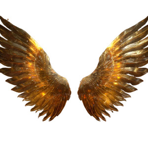 Majestic Sci-Fi Wings Vinyl Car Decal Sticker – Waterproof & UV-Resistant 8"
