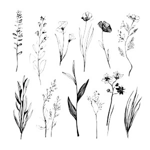 Wildflowers And Herbs Vinyl Car Decal Sticker – Waterproof & UV-Resistant 8"