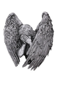 Crying Angel Print Vinyl Car Decal Sticker – Waterproof & UV-Resistant 8"