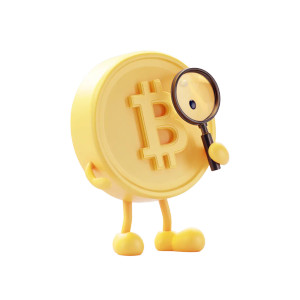 3D Bitcoin Character Vinyl Car Decal Sticker – Waterproof & UV-Resistant 8"