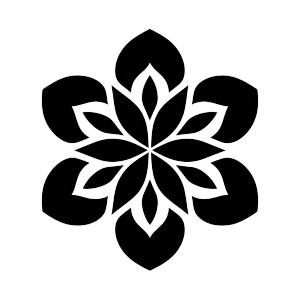 Vector Flower Icon Vinyl Car Decal Sticker – Waterproof & UV-Resistant 8"