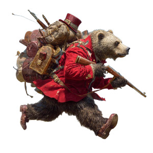 Revolutionary Grizzly Bear Vinyl Car Decal Sticker – Waterproof & UV-Resistant 8"