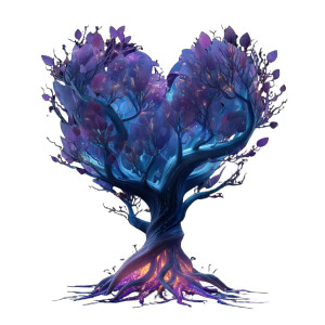 Heart-Shaped Tree Vinyl Car Decal Sticker – Waterproof & UV-Resistant 8"