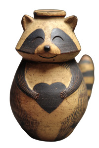 Heart Mark Raccoon Vinyl Car Decal Sticker – Waterproof & UV-Resistant 8"