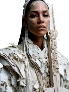 Futuristic Stambali Musician Vinyl Car Decal Sticker – Waterproof & UV-Resistant 8"