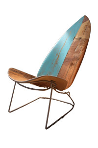 Surfboard Lounge Chair Vinyl Car Decal Sticker – Waterproof & UV-Resistant 8"