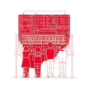 Vibrant Synthesizer Scene Vinyl Car Decal Sticker – Waterproof & UV-Resistant 8"