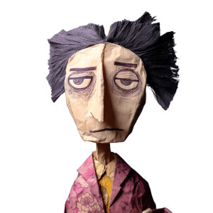 Paper Puppet Woman Vinyl Car Decal Sticker – Waterproof & UV-Resistant 8"