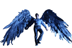 Angel Wings Descent Vinyl Car Decal Sticker – Waterproof & UV-Resistant 8"