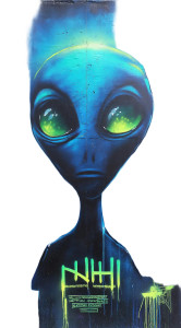 Alien Graffiti Art Vinyl Car Decal Sticker – Waterproof & UV-Resistant 8"