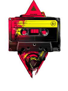 Vintage Cassette Logo Vinyl Car Decal Sticker – Waterproof & UV-Resistant 8"