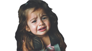 Crying Baby Girl Vinyl Car Decal Sticker – Waterproof & UV-Resistant 8"