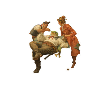 Frogman Lounging Vinyl Car Decal Sticker – Waterproof & UV-Resistant 8"