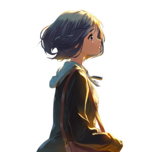 Anime Girl Walking V5 Vinyl Car Decal Sticker – Waterproof & UV-Resistant 8"