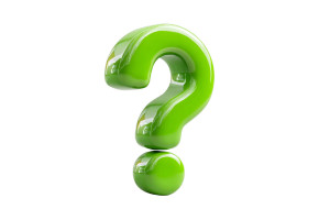 Green Question Mark Vinyl Car Decal Sticker – Waterproof & UV-Resistant 8"