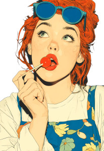 Pop Art Woman V5 Vinyl Car Decal Sticker – Waterproof & UV-Resistant 8"