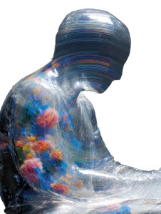 Holographic Cosmic Figure V2 Vinyl Car Decal Sticker – Waterproof & UV-Resistant 8"