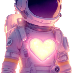 Glowing Heart Screen Vinyl Car Decal Sticker – Waterproof & UV-Resistant 8"