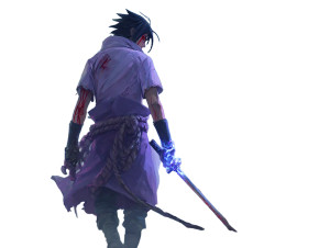 Sasuke Uchiha Fantasy Vinyl Car Decal Sticker – Waterproof & UV-Resistant 8"