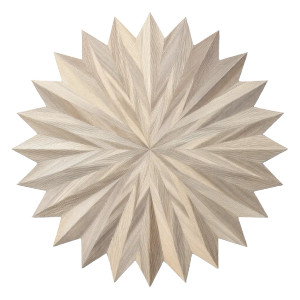 Timber Starburst Veneer Vinyl Car Decal Sticker – Waterproof & UV-Resistant 8"