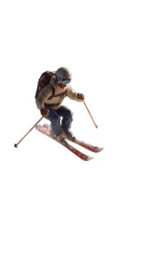 Miniature Skier Jump Vinyl Car Decal Sticker – Waterproof & UV-Resistant 8"
