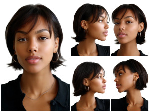 Black Female Model V2 Vinyl Car Decal Sticker – Waterproof & UV-Resistant 8"