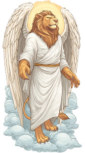 Lion-Headed Angel Vinyl Car Decal Sticker – Waterproof & UV-Resistant 8" Lion-Headed Angel Vinyl Car Decal Sticker – Waterproof & UV-Resistant 8"