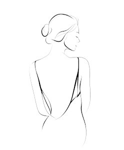 Elegant Female Back Vinyl Car Decal Sticker – Waterproof & UV-Resistant 8"