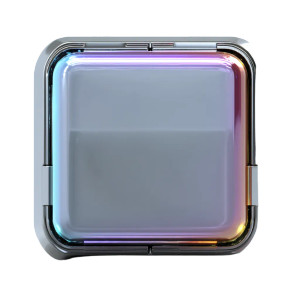 Futuristic Metal Square Vinyl Car Decal Sticker – Waterproof & UV-Resistant 8"