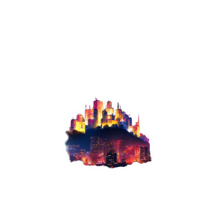 Futuristic Mechanized Castle Vinyl Car Decal Sticker – Waterproof & UV-Resistant 8"