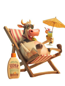 Joyful Beach Cow Vinyl Car Decal Sticker – Waterproof & UV-Resistant 8" Joyful Beach Cow Vinyl Car Decal Sticker – Waterproof & UV-Resistant 8"