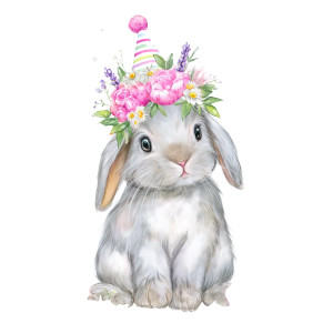 Baby Bunny With Flowers Vinyl Car Decal Sticker – Waterproof & UV-Resistant 8" Baby Bunny With Flowers Vinyl Car Decal Sticker – Waterproof & UV-Resistant 8"