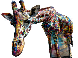 Giraffe Britto Picasso Vinyl Car Decal Sticker – Waterproof & UV-Resistant 8"