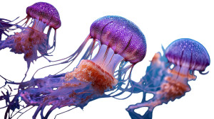 Giant Colorful Jellyfish Vinyl Car Decal Sticker – Waterproof & UV-Resistant 8"