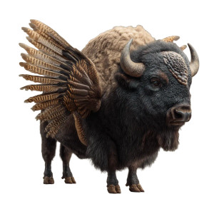 Buffalo With Wings Vinyl Car Decal Sticker – Waterproof & UV-Resistant 8" Buffalo With Wings Vinyl Car Decal Sticker – Waterproof & UV-Resistant 8"
