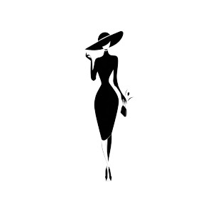 Elegant Woman Silhouette Vinyl Car Decal Sticker – Waterproof & UV-Resistant 8"