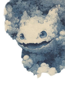 Cute Watercolor Monster Vinyl Car Decal Sticker – Waterproof & UV-Resistant 8"