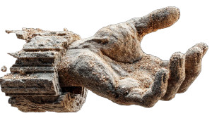 Sand Sculpture Hand Vinyl Car Decal Sticker – Waterproof & UV-Resistant 8"