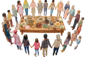 Diverse Gathering Feast Vinyl Car Decal Sticker – Waterproof & UV-Resistant 8" Diverse Gathering Feast Vinyl Car Decal Sticker – Waterproof & UV-Resistant 8"