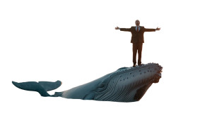 Surreal Whale Balance Vinyl Car Decal Sticker – Waterproof & UV-Resistant 8"