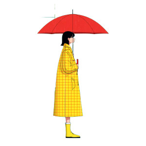 Rainy Day Woman Vinyl Car Decal Sticker – Waterproof & UV-Resistant 8" Rainy Day Woman Vinyl Car Decal Sticker – Waterproof & UV-Resistant 8"