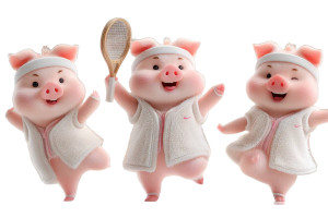 Cartoon Tennis Pig Vinyl Car Decal Sticker – Waterproof & UV-Resistant 8" Cartoon Tennis Pig Vinyl Car Decal Sticker – Waterproof & UV-Resistant 8"