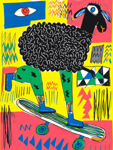 Black Sheep Skateboarding Vinyl Car Decal Sticker – Waterproof & UV-Resistant 8"