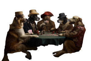 Dogs Playing Poker V2 Vinyl Car Decal Sticker – Waterproof & UV-Resistant 8"