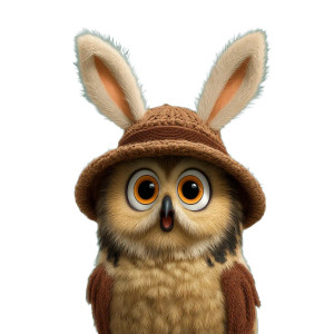 Funny Owl Hat Vinyl Car Decal Sticker – Waterproof & UV-Resistant 8"