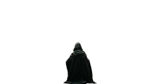 Hooded Figure Reading Vinyl Car Decal Sticker – Waterproof & UV-Resistant 8"