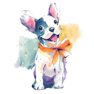 Happy French Bulldog V3 Vinyl Car Decal Sticker – Waterproof & UV-Resistant 8"